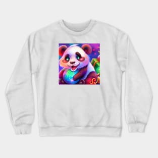 Cute Panda Drawing Crewneck Sweatshirt